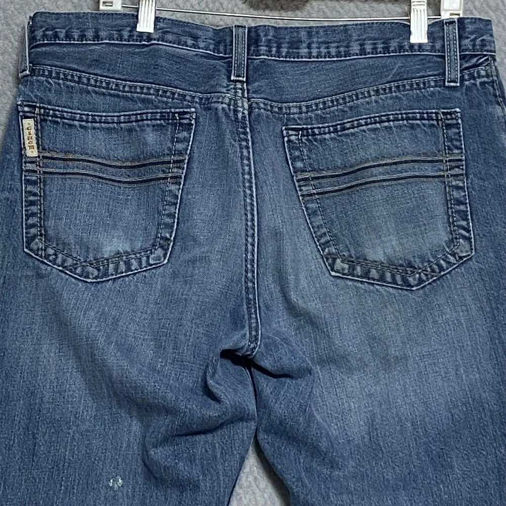 Cinch Grant Jeans Mens 35x33 Blue Denim Relaxed Fit Straight Leg Distressed